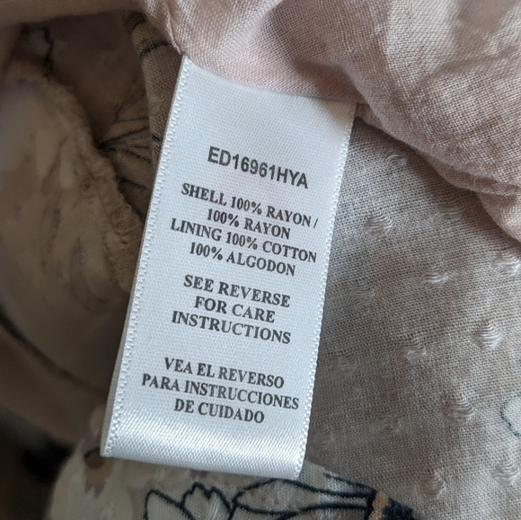 Altar'd State boho long sleeve floral spring summer dress blush nude EUC Medium - Picture 7 of 10